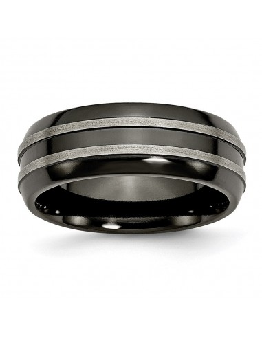 Titanium Black Ti Brushed and Polished 8mm Band | TB284 l'achat 