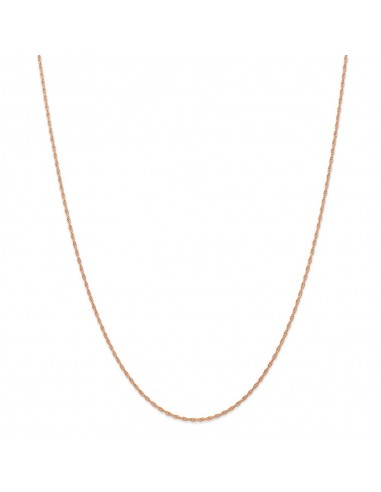 14k Rose Gold 1.15mm Carded Cable Rope Chain | 9RR Comparez et commandez 