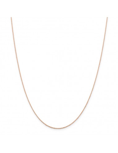 14k Rose Gold .5 mm Cable Rope Chain | PEN324 Amélioration de cerveau avec