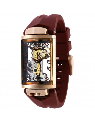 Invicta Men's Watch - Vintage Mechanical Rose Gold Case Brown Silicone Strap | 35293 Livraison rapide