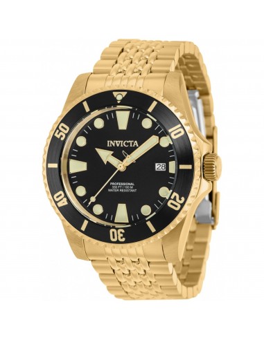 Invicta Men's Automatic Watch - Pro Diver Black Dial Yellow Gold Bracelet | 39758 store