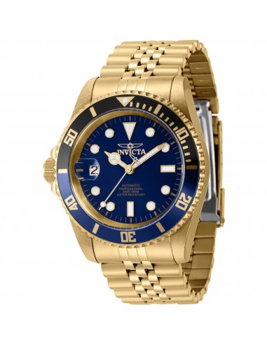 Invicta Men's Left Handed Watch - Pro Diver Blue, Black Bezel Yellow Gold Case | 43984 Comparez plus de prix